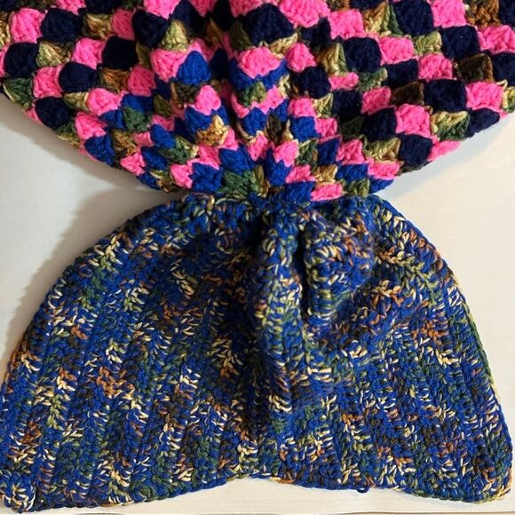 Crocheted Mermaid Tail Afghan Blanket - Picture 4 of 13